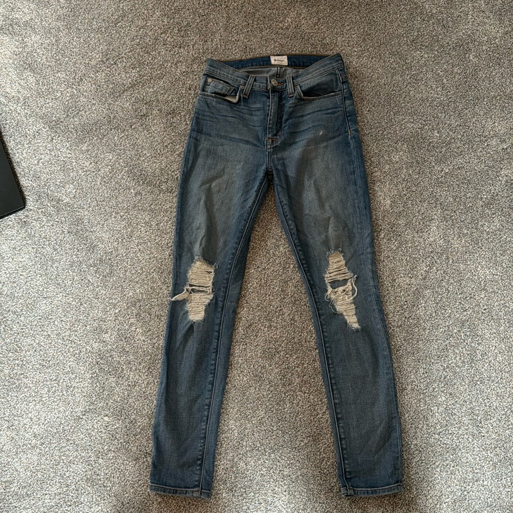 Hudson Distressed High Rise Jeans